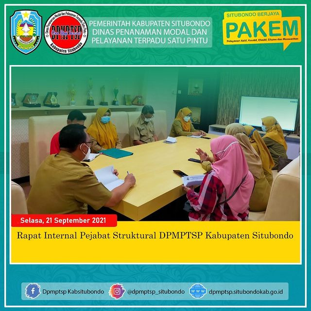 Rapat Internal Pejabat Struktural DPMPTSP Kab.Situbondo